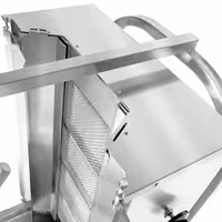Gas Doner Kebab Grill (Shawarma/Gyros) - 4 Burner - up to 60kg - 13kW - Countertop - incl. 2 splash guards & 2 double doors