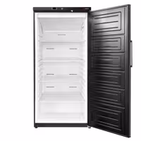 Szafa chłodnicza magazynowa ECO – 600 L – z 1 drzwiami – wewnętrzna strona drzwi z tworzywa sztucznego – czarna