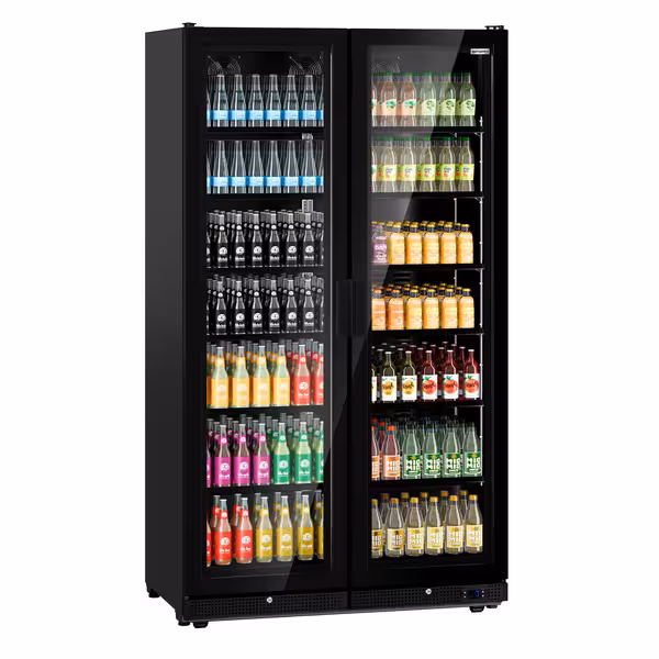 Vitrină frigorifică pentru băuturi – 1230 litri – design fără ramă – cu 2 uși din sticlă