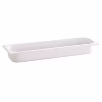 (6 pcs) Melamine Gastronorm Tray GN 2/4 - ECO - White - 4.3L - Depth: 100mm