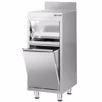 Kanta za smeće - s klapnim poklopcem - 400x600x1150 mm - s tihim zatvaranjem & s nogicama - Nehrđajući čelik (AISI 430)