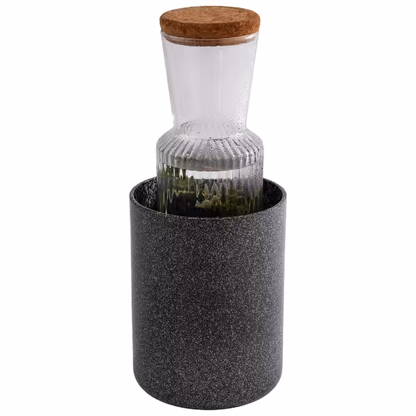 (6 pcs) Refroidisseur de bouteille - FROSTFIRE - Aluminium - 1,4 litres - Ø115mm - Hauteur:150mm - Noir