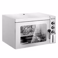 Electric Commercial Compact Convection Oven with Steam Injection - Manual Controls - 1 Baking Chambers - 1x 353x327mm - 30L - incl. 1x Grid & 1x Baking Tray 353x327mm