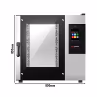 Commercial Electric Bakery Combi Oven - Touchscreen Controls - 6x EN 600x400 - incl. Automatic washing system, Core temperature probe, HACCP monitoring, USB