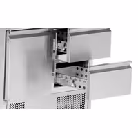 Rashladni pult ECO - 903x700 mm - 240 l - Statičko hlađenje - s 1 vrata - s 2 ladica