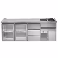 Direct Draw Beer Dispenser / Kegerator PREMIUM – 2500×700 mm – 2-Glass Door, 3-Drawer
