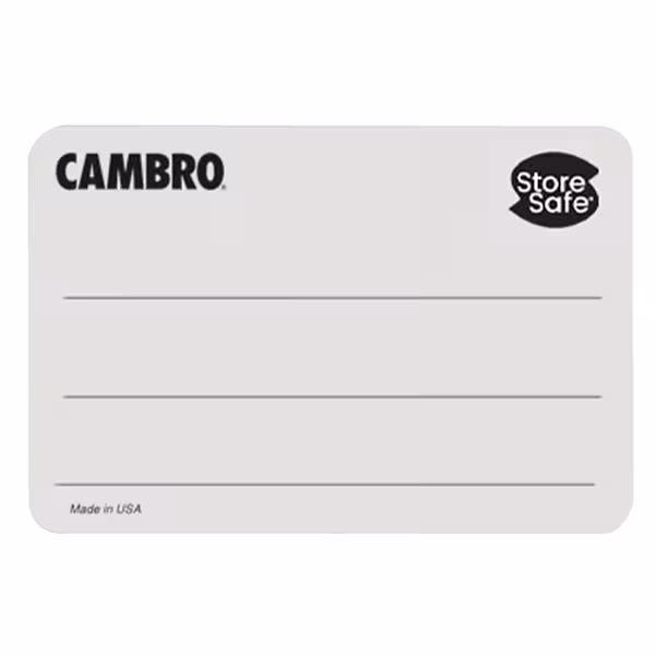 (24 szt.) CAMBRO | Etykiety do rotacji żywności StoreSafe® – 76 x 50 mm – 250 etykiet w rolce – bez nadruku