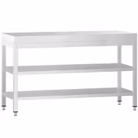 طاولة عمل ستانلس ستيل PREMIUM - 1400x800mm - مع رف سفلي & رف وسطي