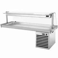 Ugradbena rashladna ploča (drop‑in) - 2110 mm - 6x GN 1/1 - +2 do +8 °C - 700 W - sa zaštitnim staklom | GN rashladna ploča - GN 1/1 - inox