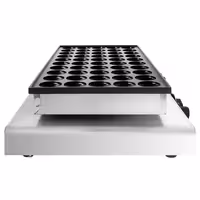 Commercial Waffle Maker - Single - Manual - 1.7kW - Shape: Poffertjes - Ø 42mm - for 50 pieces - plates with Teflon coating