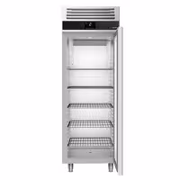 Szafa chłodnicza PREMIUM – stal nierdzewna – GN 2/1 – 700 L – z 1 drzwiami szklanymi – z izolacją 85 mm