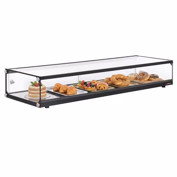 Pöytämallinen kylmävitriini - 1200x400 mm - musta