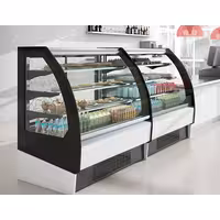 Commercial multideck display fridge - 938mm - 274L - with 3 shelves - rear sliding doors - incl. night blind