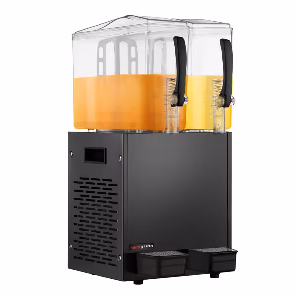 Soğuk İçecek Dispenseri - Karıştırıcılı 2 hazne - 2x10L - 350W - Siyah