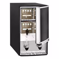 GASTRO-COOL | Rashladna vitrina za pića - 480 mm - 65 l - s 1 staklena krilna vrata & reklamnim zaslonom & LED osvjetljenjem - crni