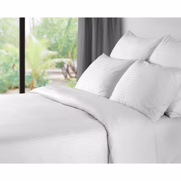 (10 unid) Capa de edredão elegante Sydney - 140x210cm - Branco