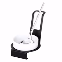 (3 kom) Posuda za žlicu - okrugla - inox - crna - 140x140x145 mm