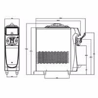 Commercial Soft Serve Ice Cream Machine - 16L/h - 1.15kW - Touchscreen - Countertop - Pre-Cooling