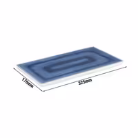 (6 pcs) GN 1/3 Gastronorm Tray - BLUE OCEAN - Melamine - 325x176mm - Height: 20mm - Blue/White
