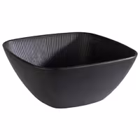 (6 adet) Kase - NERO - Melamin - 3,5L - köşeli - 250x250mm - Derinlik:110mm - Siyah