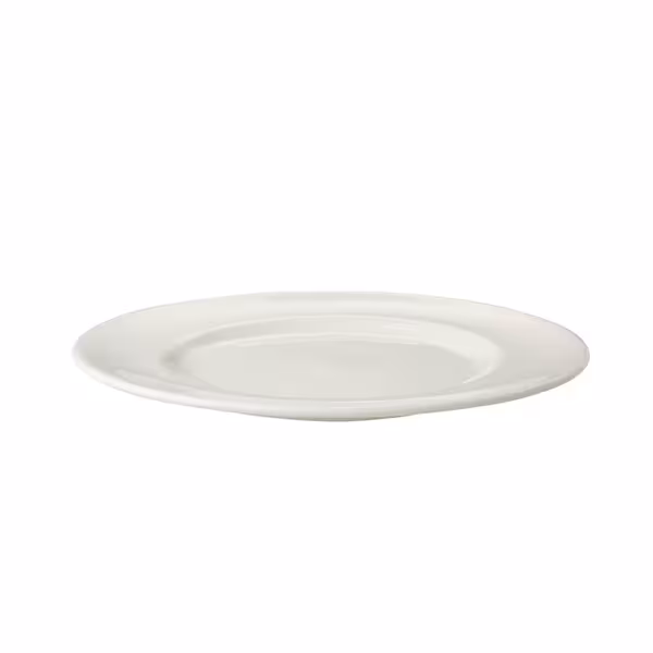 (6 adet) LUX - Düz Tabak - Yuvarlak Düz - Porselen, Ø210mm, Beyaz