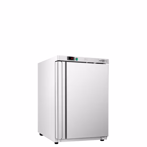 Szafa mroźnicza magazynowa mini ECO – stal nierdzewna – 200 L – z 1 drzwiami – wewnętrzna strona drzwi z tworzywa sztucznego