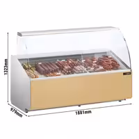 Serve Over Counter - 1881mm - front panel beige - capacity 387 litres