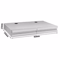Profesionalna ladica za talog kave - Dvostruka - 820x510x115 mm - s udarnom prečkom