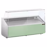 Chladicí pult - 2500 mm - přední panel světle zelený