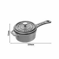 STAUB | Cast Iron Saucepan – Ø 10 cm - Graphite Grey - Grill/Oven to 260°C