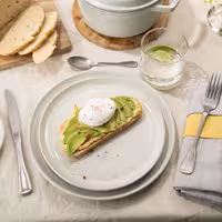 STAUB | Dining Line Ceramic Flat Plate – Ø 22 cm - White Truffle