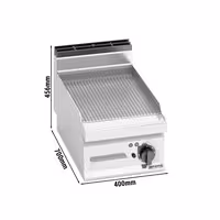Elektrická grilovací deska - 4,8 kW - Drážkovaná