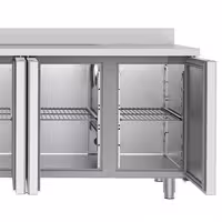 Rashladni pult PREMIUM - 2360x720 mm - 540 l - Ventilirano hlađenje - s 4 vrata - s 1 korita - Leđni podignuti rub