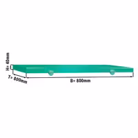 Chopping Board for Prep Table - 800x800mm - Thickness: 40mm - HACCP-Compliant - HDPE (PE 500) - Green