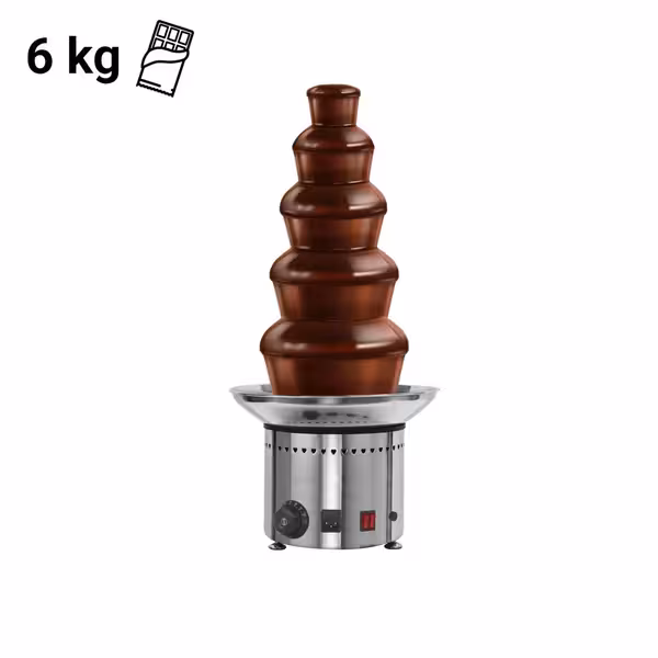 Commercial Chocolate Fountain - Cascade Waterfall - 5-Tier - Capacity: 6kg - 280W - Height: 700mm