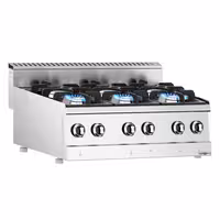 Cocina a gas - 36kW - 6 quemadores de alto rendimiento