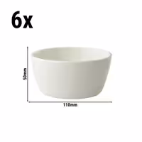 (6 adet) Tatlı / Salata Kasesi - Porselen - Lux - 250ml - yuvarlak - Ø110mm - Elfenbeinweiß