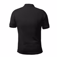 (5 pcs) Men’s Cotton Polo Shirt - Black - Size: L