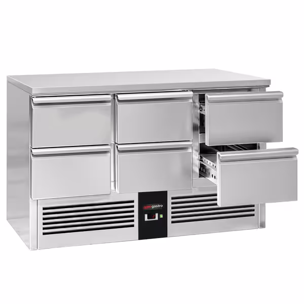 Rashladni pult PREMIUM - 1365x700 mm - 368 l - Statičko hlađenje - s 6 ladica