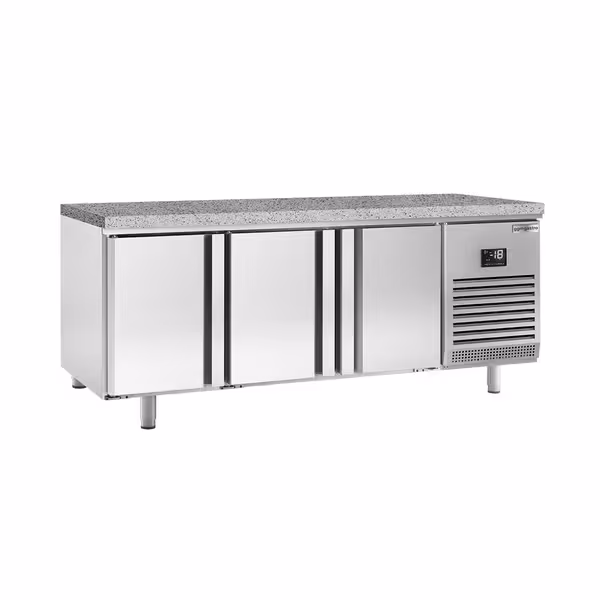 Pekarski zamrzni pult PREMIUM PLUS - 2185x800 mm - 635 l - Ventilirano hlađenje - s 3 vrata - granitna radna ploča