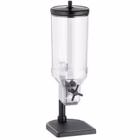 Mısır Gevreği Dispenseri - FRESH+EASY - tekli - Dönme Mekanizması - 1 Plastik Hazne - 4,5L - Paslanmaz Çelik Stand - Siyah