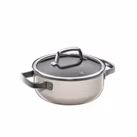 WMF | Fusiontec Mineral – Cocotte – Ø 200 mm – 2,4 litres – avec couvercle en verre – Macadamia