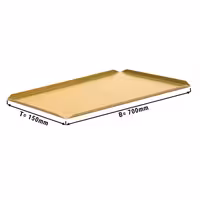 (5 kom) Prezentacijski pladanj - Aluminij - 700x150x10 mm - šampanj