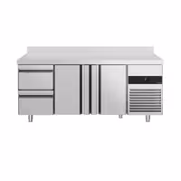 Rashladni pult PREMIUM - 1865x700 mm - 474 l - Ventilirano hlađenje - s 2 vrata - s 2 ladica - Leđni podignuti rub