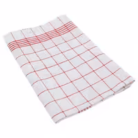 (200 pcs) Tea towel made of Linen‑cotton Checked - 50x70cm - Red checked