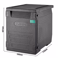 CAMBRO | CAM GOBOX® - Unos sa prednje strane - EN 600x400 - Sa 9 vodilica - Crna boja