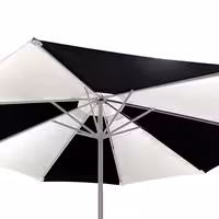 Replacement Canopy for Parasol - Ø270cm - without LED Lighting - Black/White - Round - Polyester
