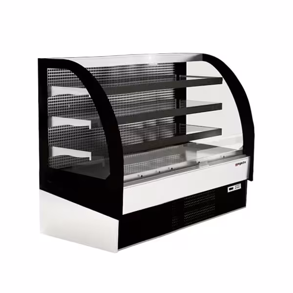 Commercial multideck display fridge - Open front - 1875mm - 548L - with 3 shelves - solid rear