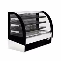 Commercial multideck display fridge - Open front - 1875mm - 548L - with 3 shelves - solid rear