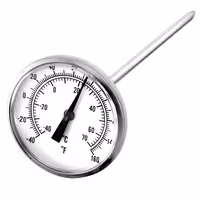 Termometr szpilkowy – stal chromowo-niklowa – Ø 45 mm – głębokość wbicia: 125 mm – od -40 do +70 °C